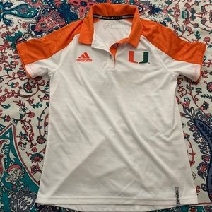 University of Miami Adidas Polo